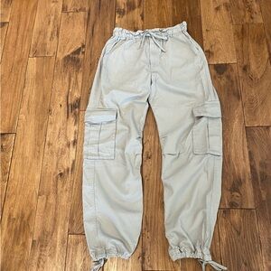 abercrombie gray utility cargo Pants